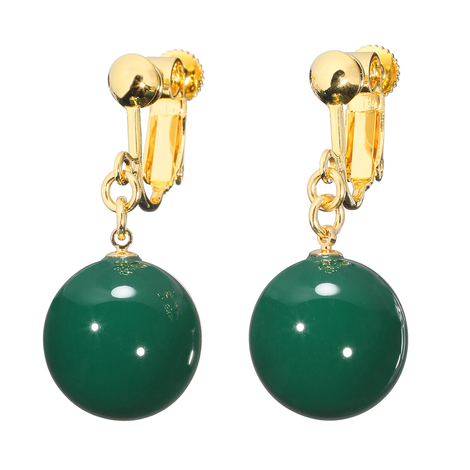 坂本これくしょん イヤリング／ピアス “糖蜜珠” ＜深緑色＞