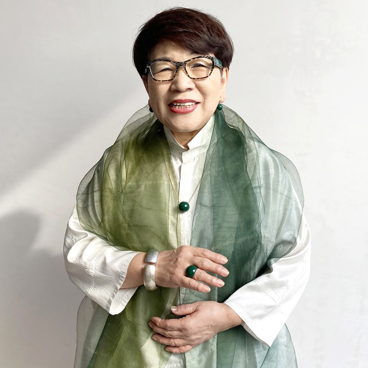 坂本これくしょん イヤリング／ピアス “糖蜜珠” ＜深緑色＞