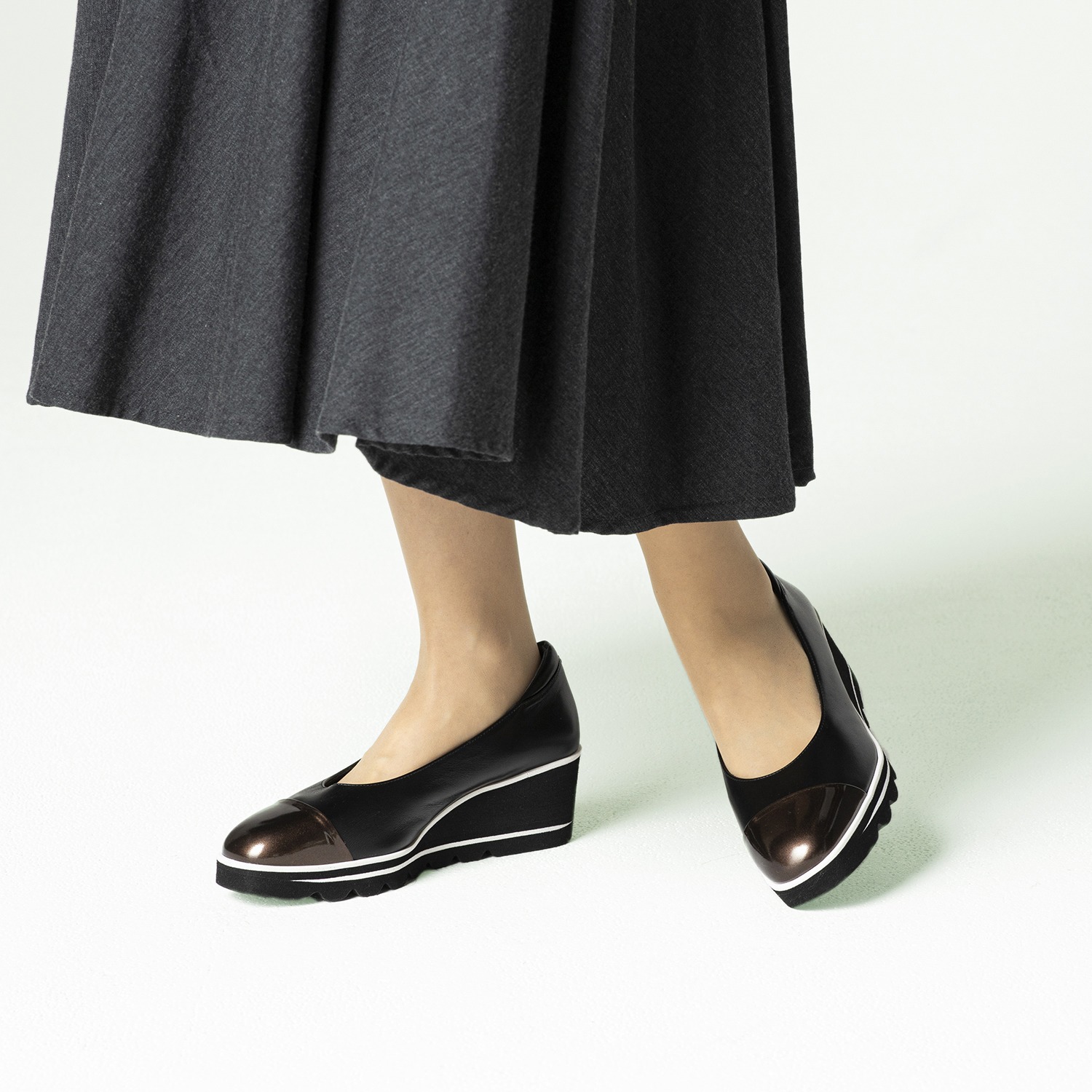 ヒルズアヴェニュー トゥキャップ切替デザイン ウェーブソールフライ パンプス 靴 バッグ 小物 インナー シューズ パンプス ヒルズアヴェニュー 通販 テレビショッピングのショップチャンネル