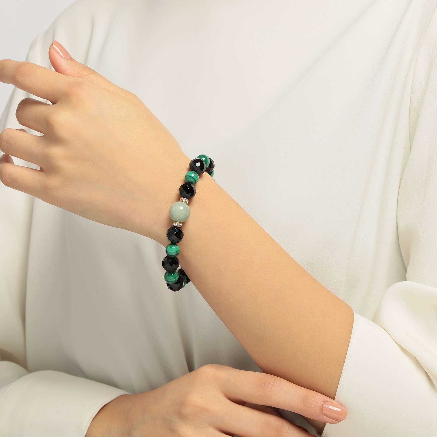 有名人芸能人 マイクローバー マルチジェム ブレスレット イラスティック ブレスレット バングル Luhacovice Cz