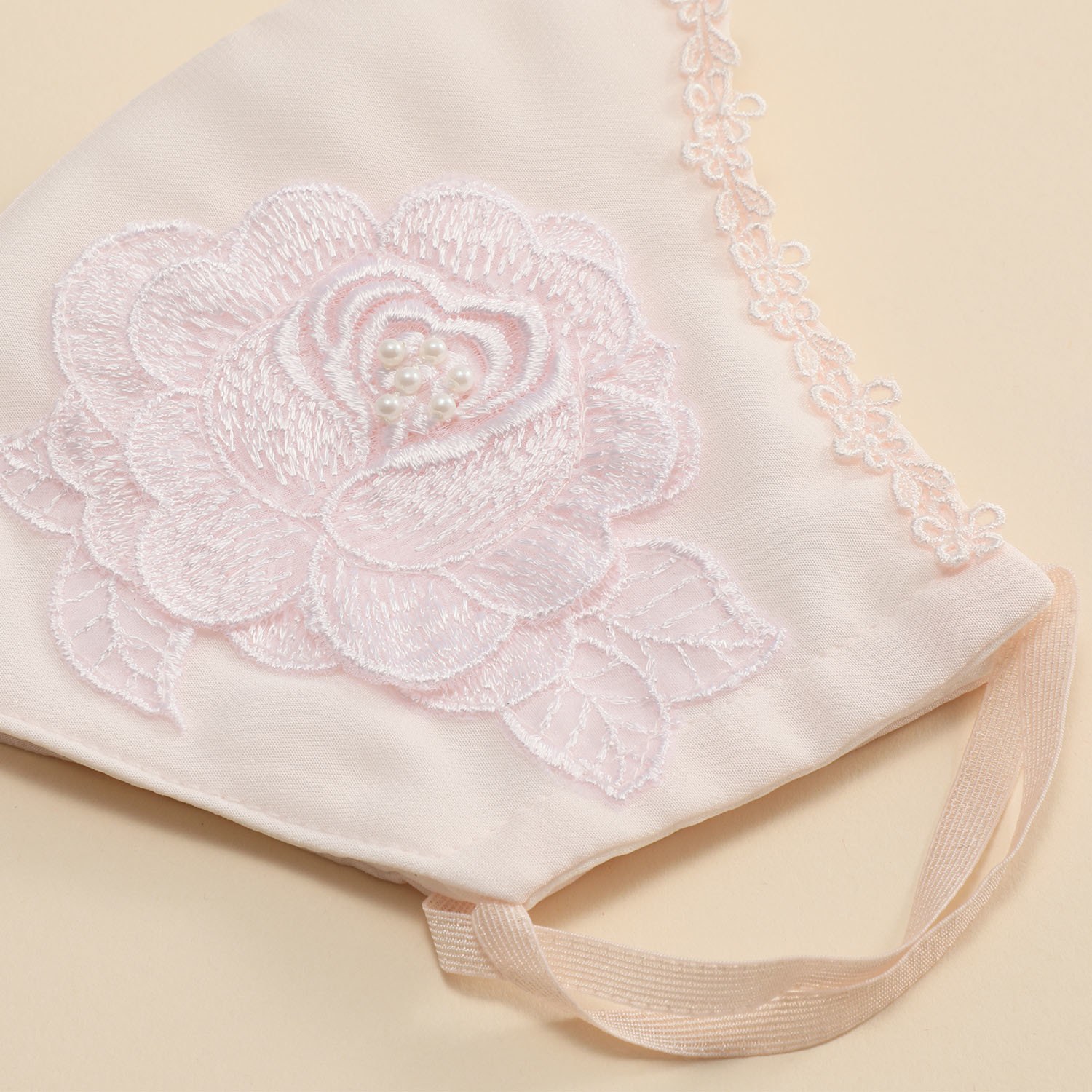 ラ　ルイス 抗菌防臭ガーゼ使用 刺しゅうシルクマスク