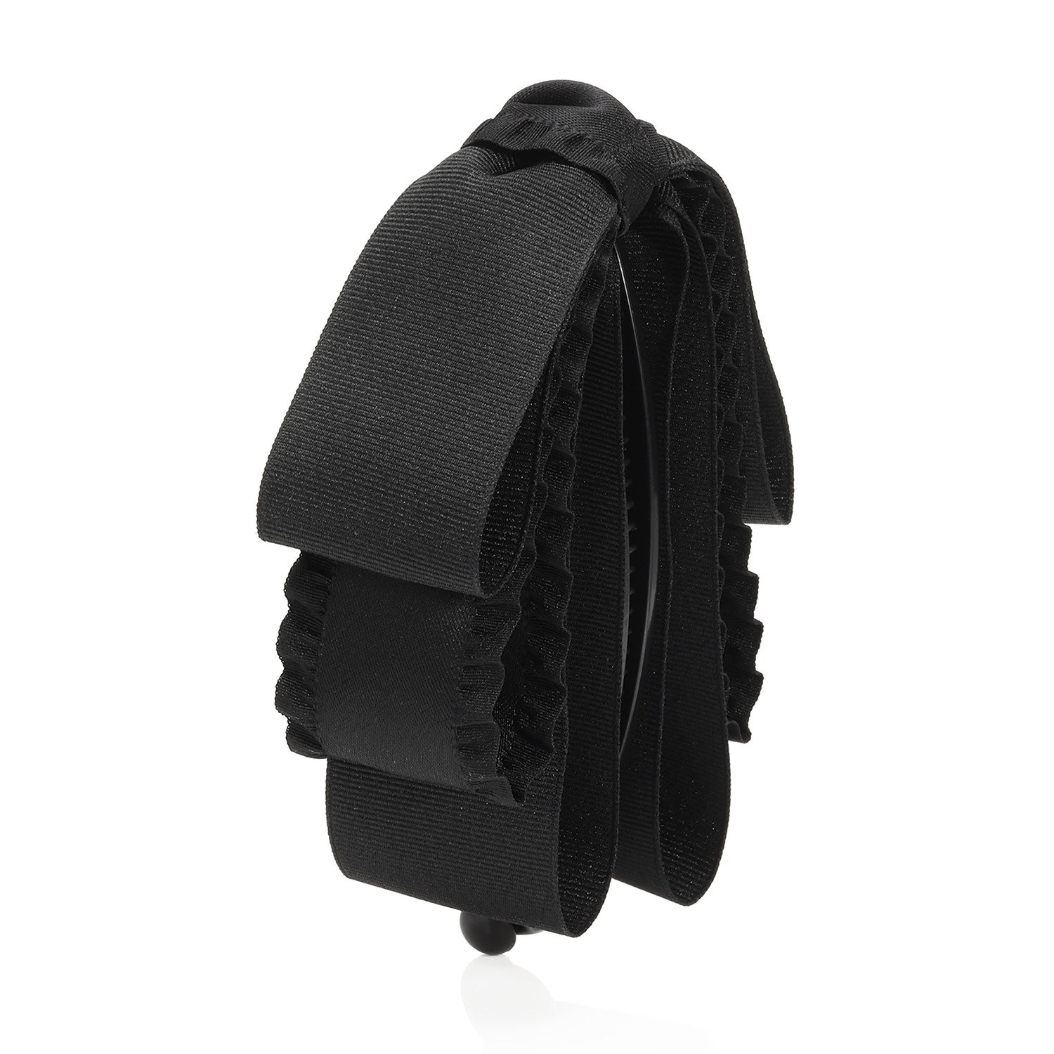 グログランリボン＆サテン カーブバナナクリップ