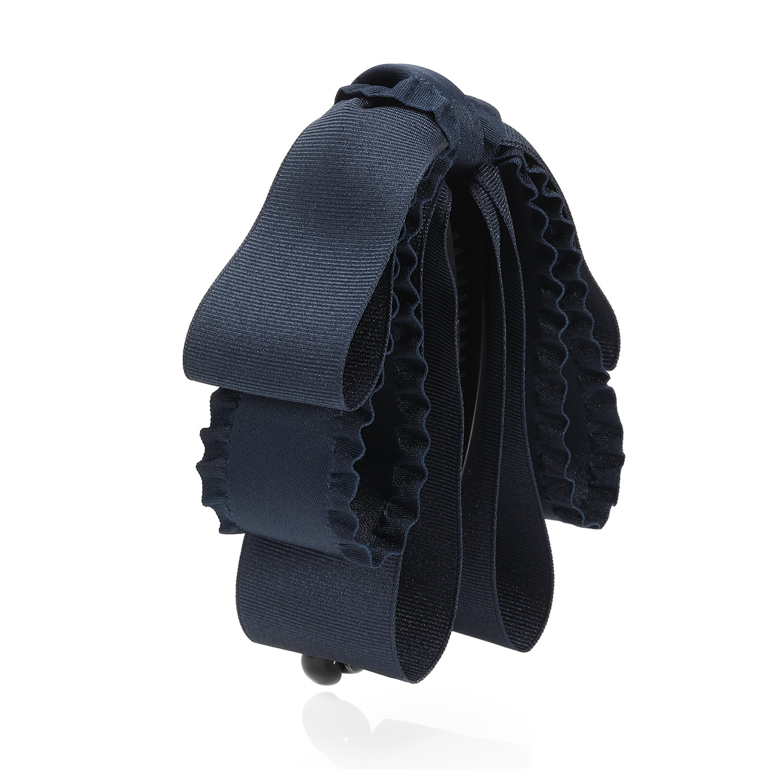 グログランリボン＆サテン カーブバナナクリップ