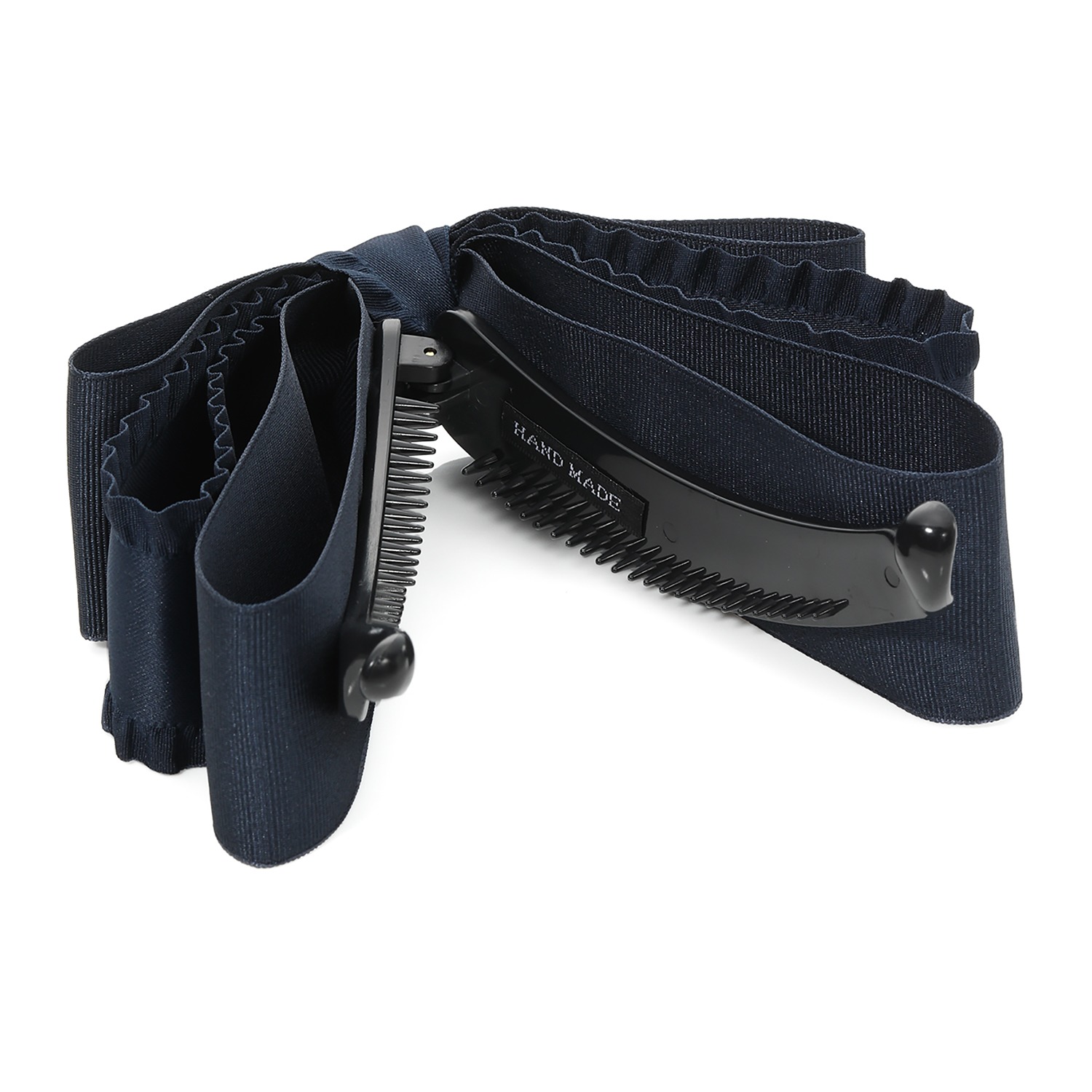 グログランリボン＆サテン カーブバナナクリップ