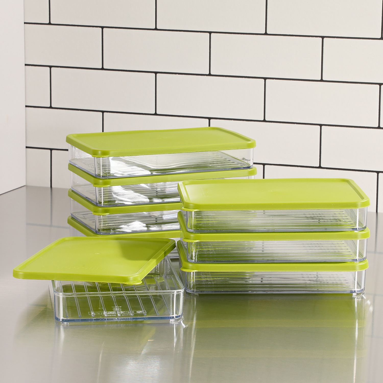 ビバライズ ビバ　フラットフラット 保存容器　同色８個セット