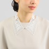 メルレット エンブロイダリーレース ボタニカルモティーフ 付け襟風ネックレス