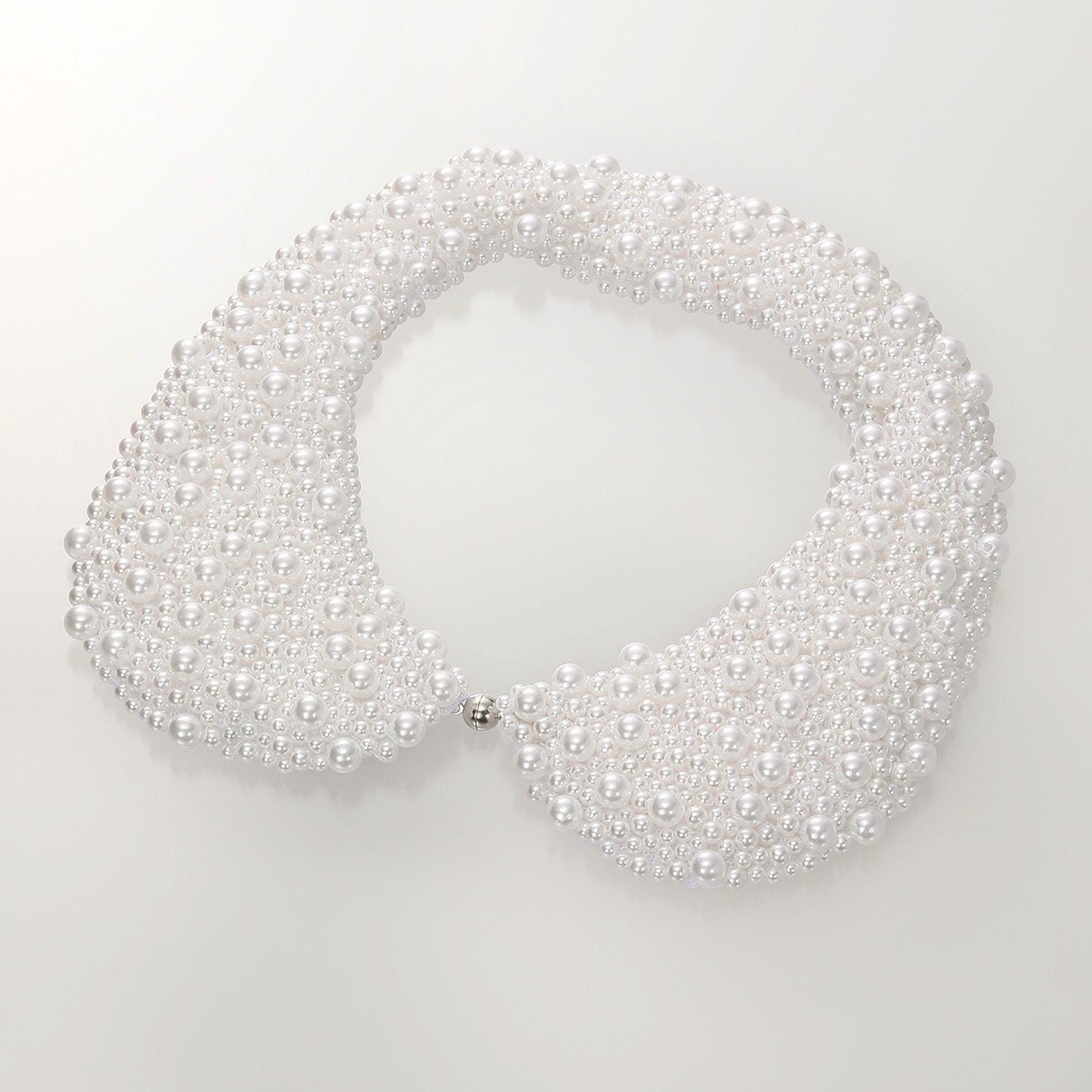 メルレット パールビジュウ ビーディング 付け襟風ネックレス