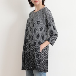 ダジュール モノトーンプリント チュニック