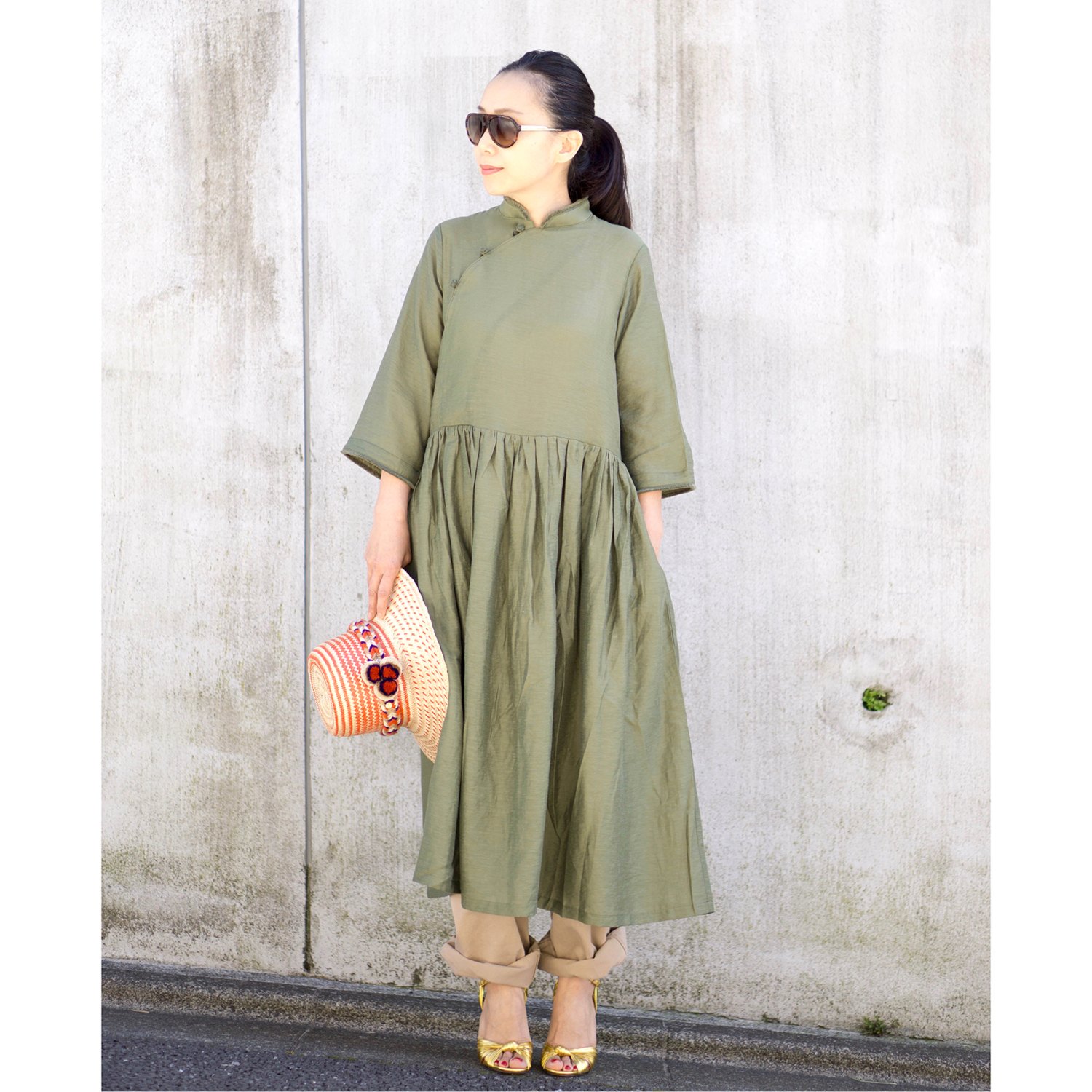 トレ パリジャン チャイナボタンアクセント ワンピース ファッション ワンピース ドレス その他 通販 テレビショッピングのショップチャンネル