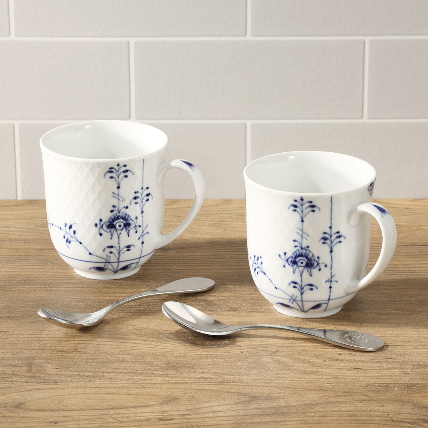 ロイヤル　コペンハーゲン ブルーパルメッテ マグカップ　ペア スプーン付