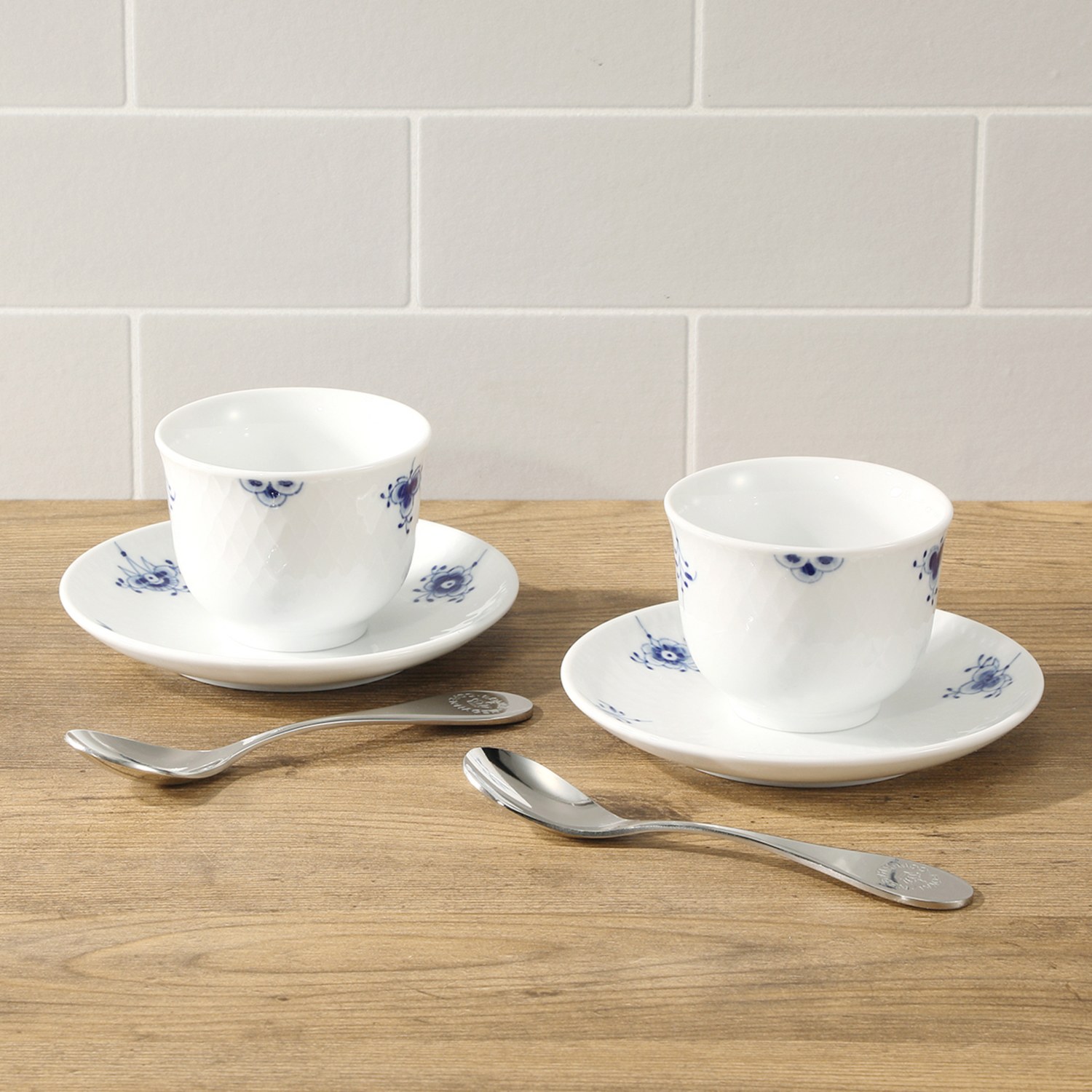 ロイヤル　コペンハーゲン ブルーパルメッテ ブロッサム カップ＆ソーサー　ペア スプーン付