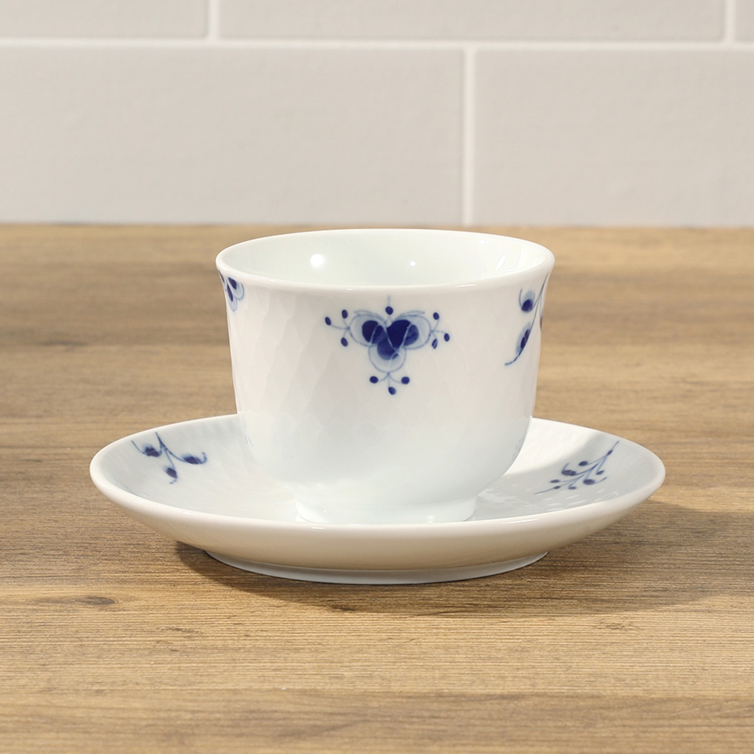 ロイヤル　コペンハーゲン ブルーパルメッテ ブロッサム カップ＆ソーサー　ペア スプーン付