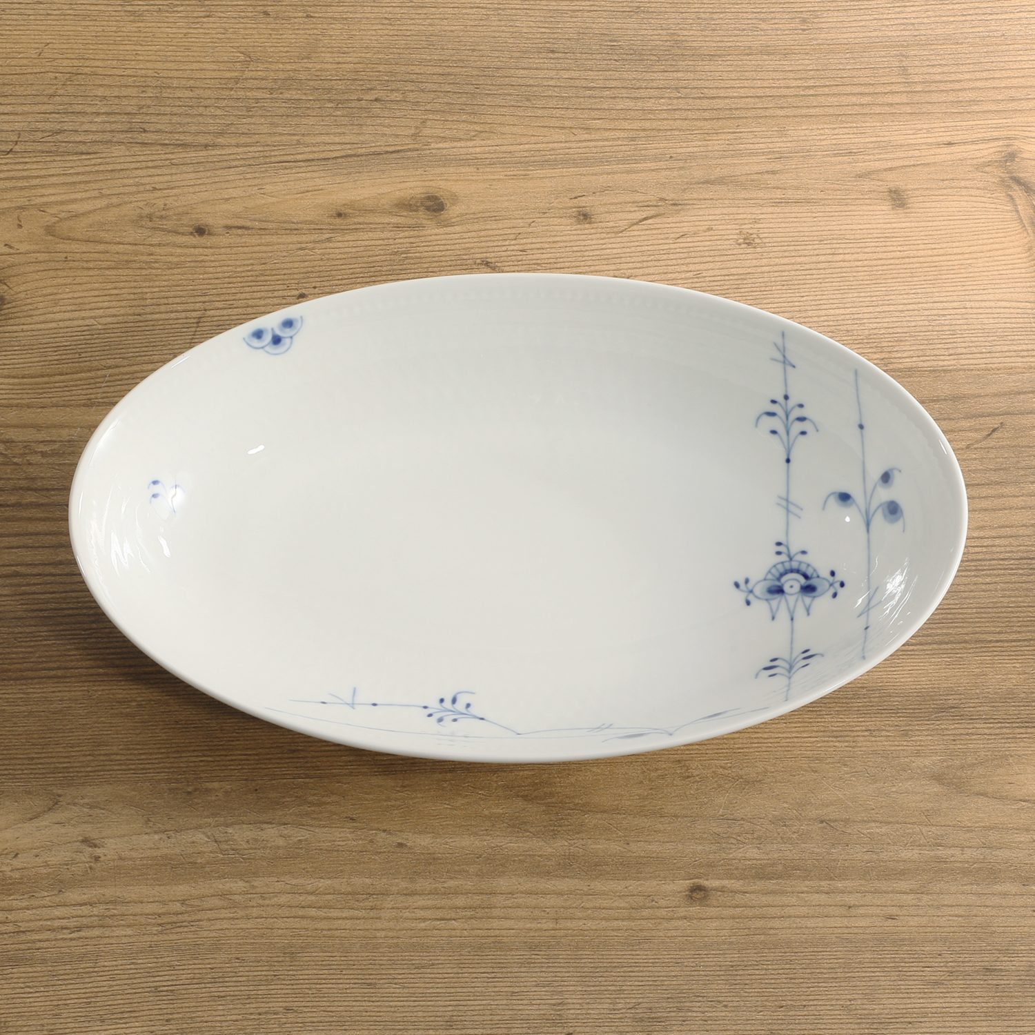 ロイヤル　コペンハーゲン ブルーパルメッテ オーバルディッシュ　ペア