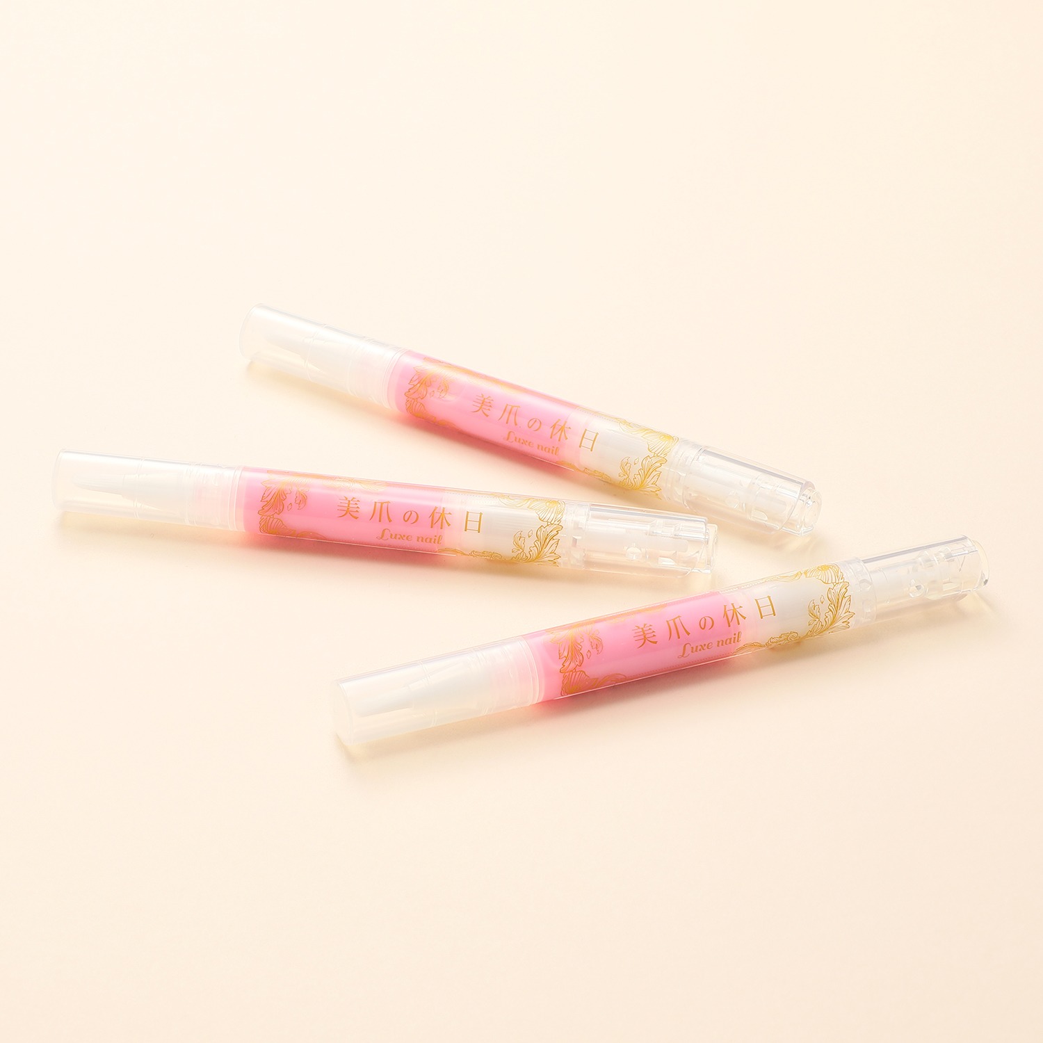 除光液不要！お湯でオフ！　簡単なめらかツヤネイル 美爪の休日 リュクスネイル ３本セット