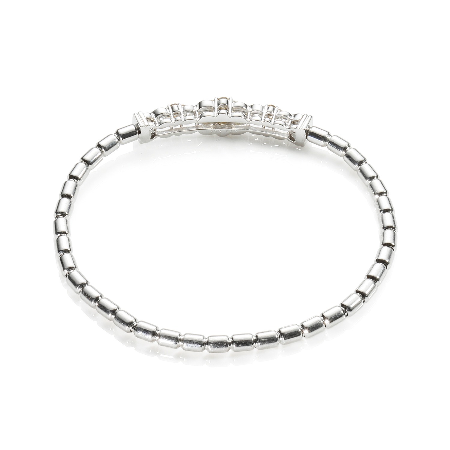 ソルジェ お手元で美しく輝く ０．５カラットＵＰ シャンパンカラー ダイヤモンド 簡単装着！バングル “ウデソフト”