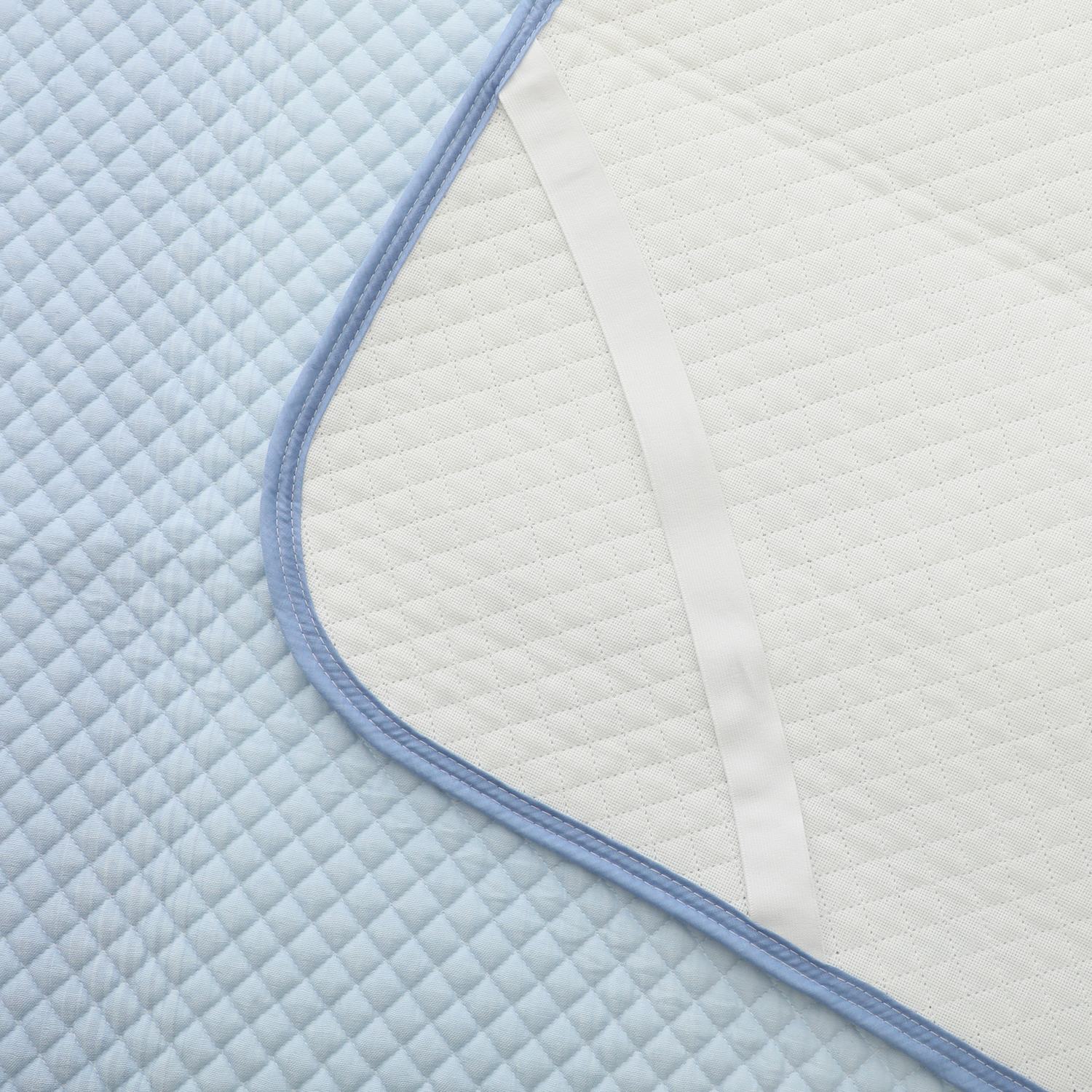 ＜ダブル＞西川 抗菌＆洗える 爽やかコットン２重ガーゼ グラデーション織柄 ポコポコ敷きパッド