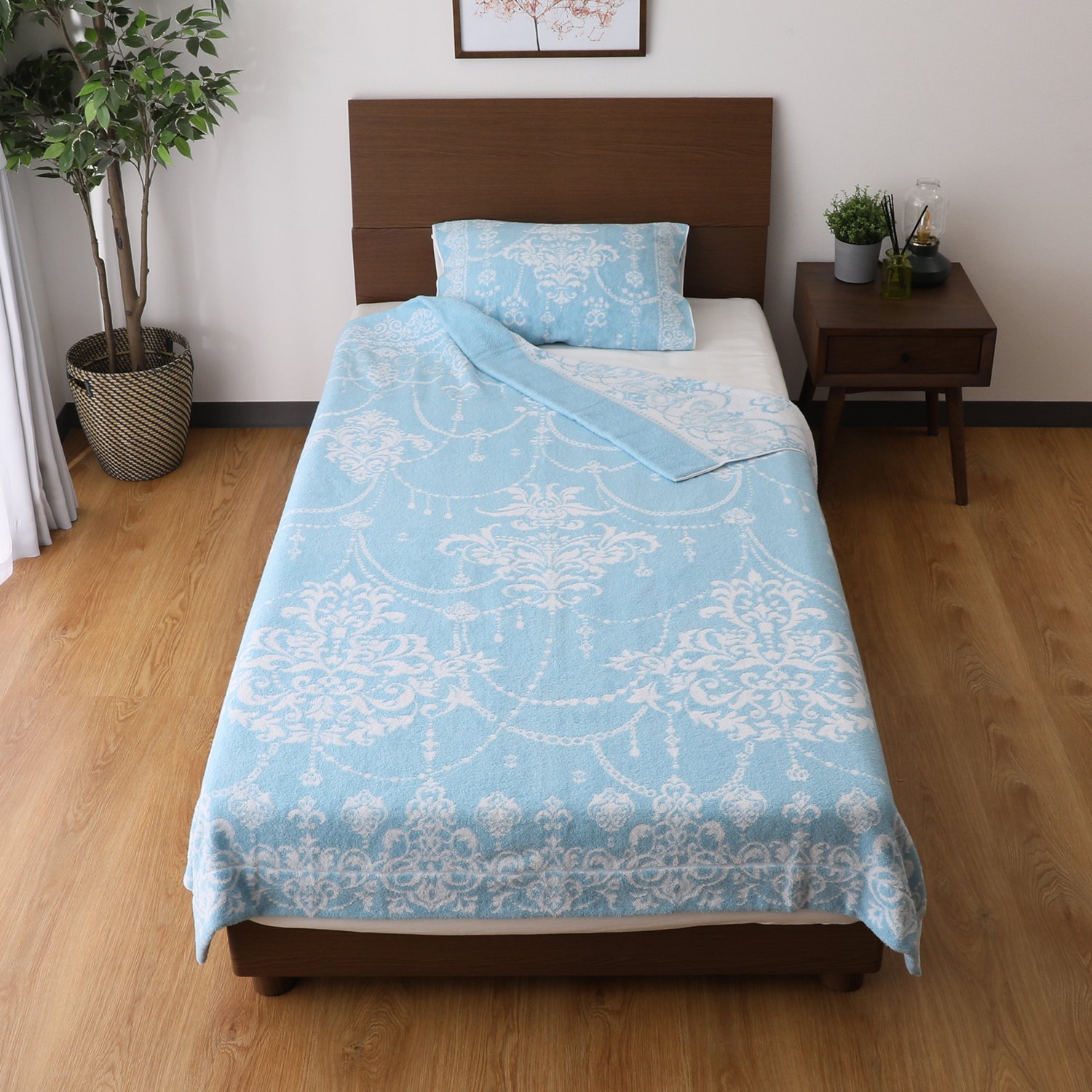 ＜ダブル＞西川 極上のやわらかさ！ ラグジュアリー 今治コットンタオルケット