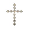 ソルジェ １８Ｋホワイトゴールド １カラットＵＰ シャンパンカラー ダイヤモンド クロスモティーフ ペンダントトップ