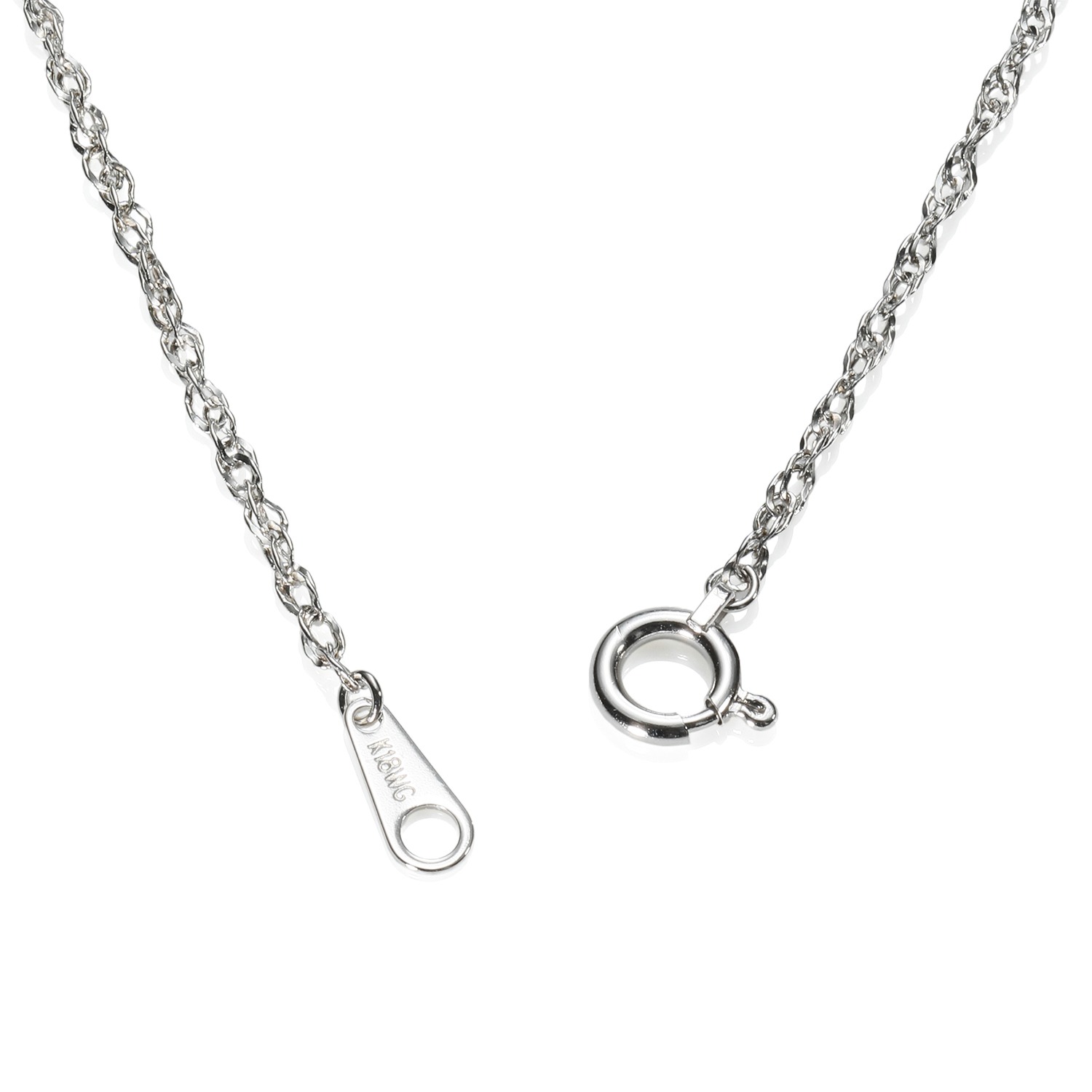 ソルジェ １８Ｋホワイトゴールド スクリューロープチェーン コンバーチブル ネックレス＆ブレスレット