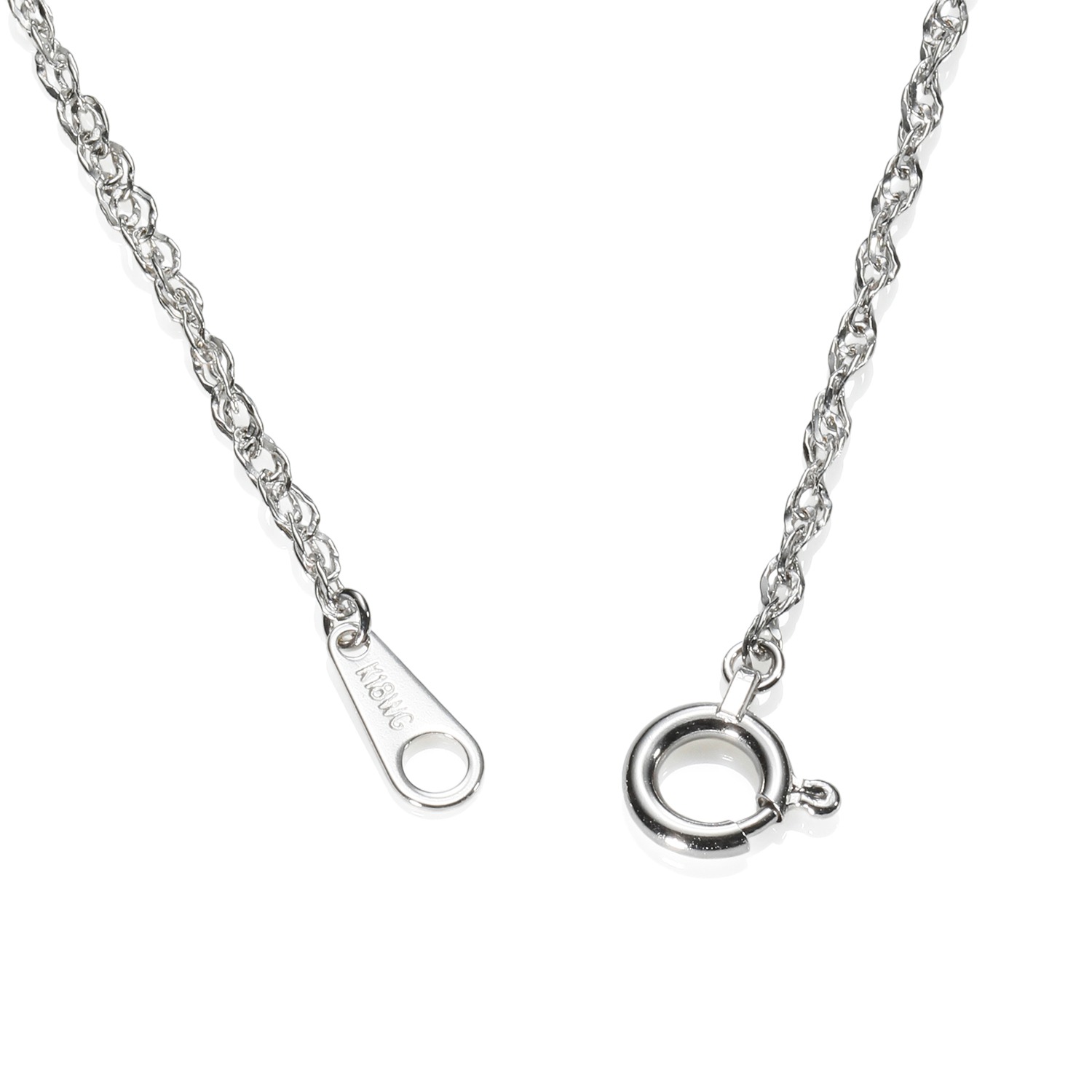 ソルジェ １８Ｋホワイトゴールド スクリューロープチェーン コンバーチブル ネックレス＆ブレスレット