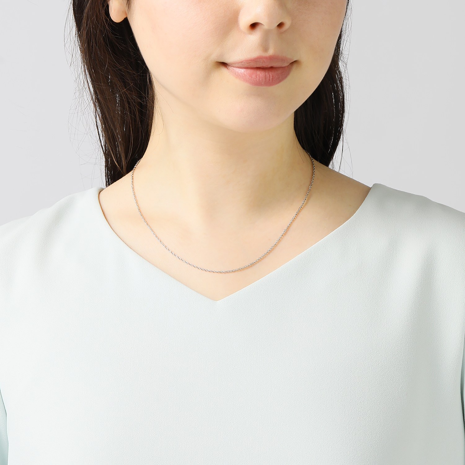 ソルジェ １８Ｋホワイトゴールド スクリューロープチェーン コンバーチブル ネックレス＆ブレスレット