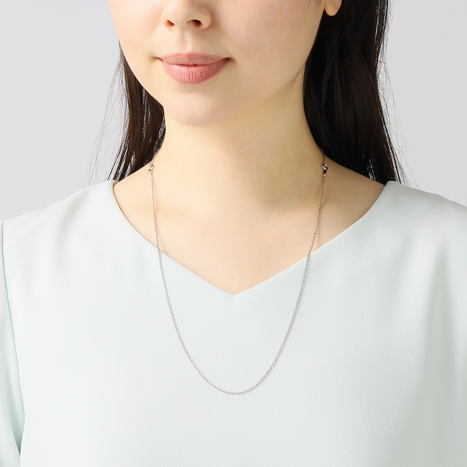 ソルジェ １８Ｋホワイトゴールド スクリューロープチェーン コンバーチブル ネックレス＆ブレスレット