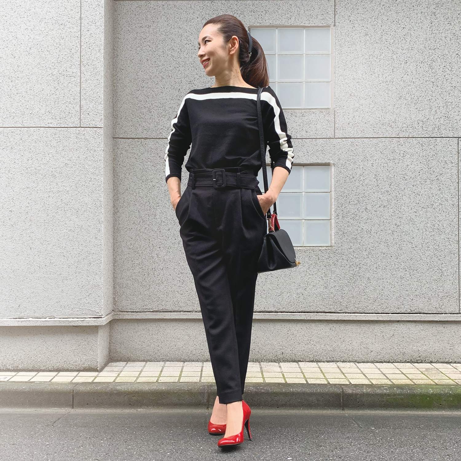 タマミ ワタナベ 配色ラインアクセント ニットチュニック ファッション チュニック 長袖 通販 テレビショッピングのショップチャンネル