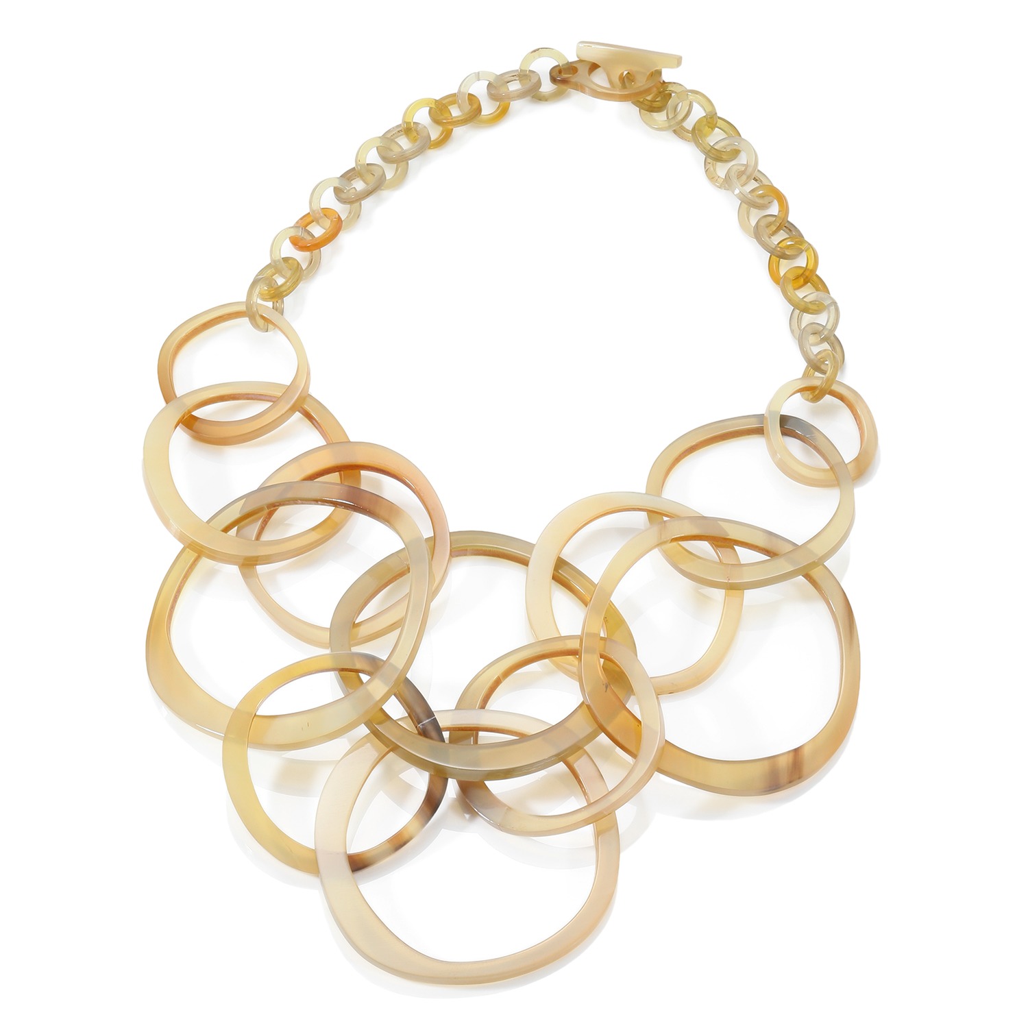 マダムヒロコ 水牛 サークルモティーフ ネックレス “リズミックリング”