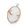 珠里 シェルカメオ ペンダントブローチ