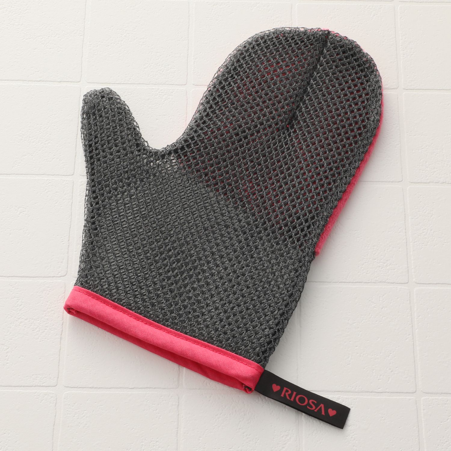 リオッサ ボディーもフェイスも 全身つるつる！ 肌磨きミトン＆フェイスタオルセット