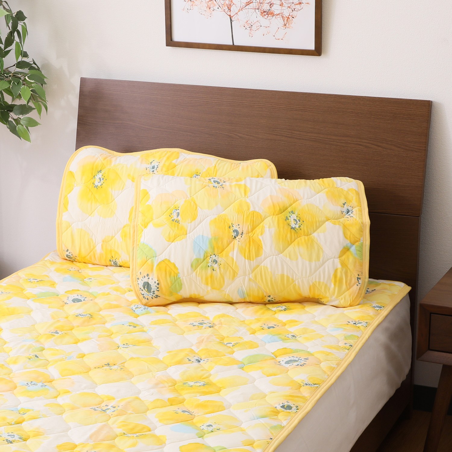 西川 しっとりなめらか 消臭ひんやりピローパッド 同色２枚組