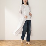 アピリュー 接触冷感 ロングスリーブ シャツワンピース