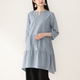 アピリュー 接触冷感 キーネック ティアードチュニック