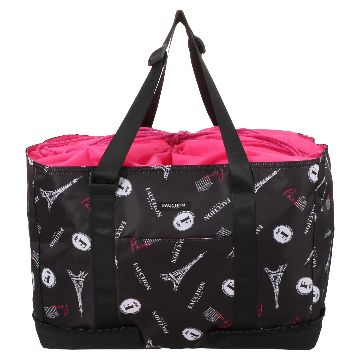 フォション プリント柄 ポケッタブル 保冷レジかご対応バッグ