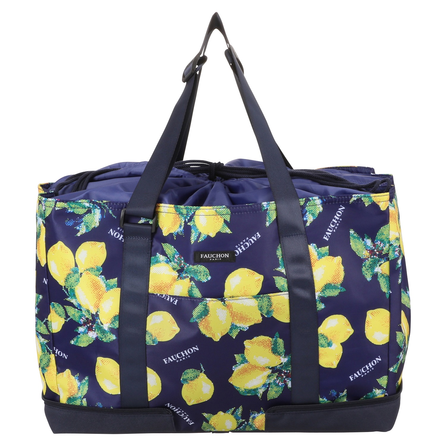 フォション プリント柄 ポケッタブル 保冷レジかご対応バッグ