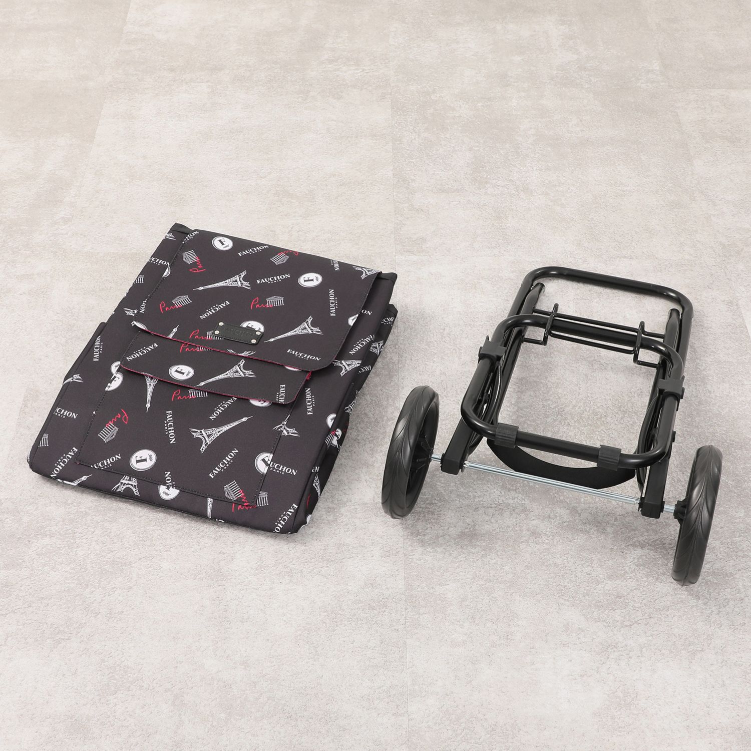 フォション プリント柄 保冷ショッピングカート