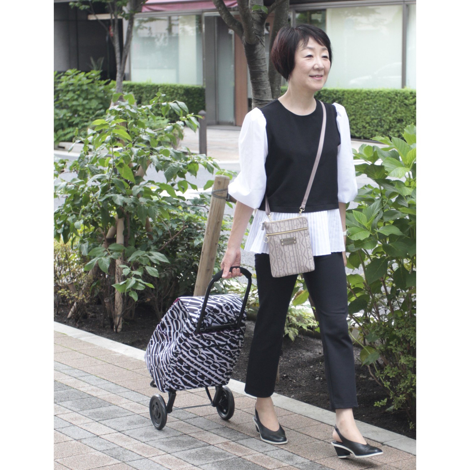 フォション プリント柄 保冷ショッピングカート