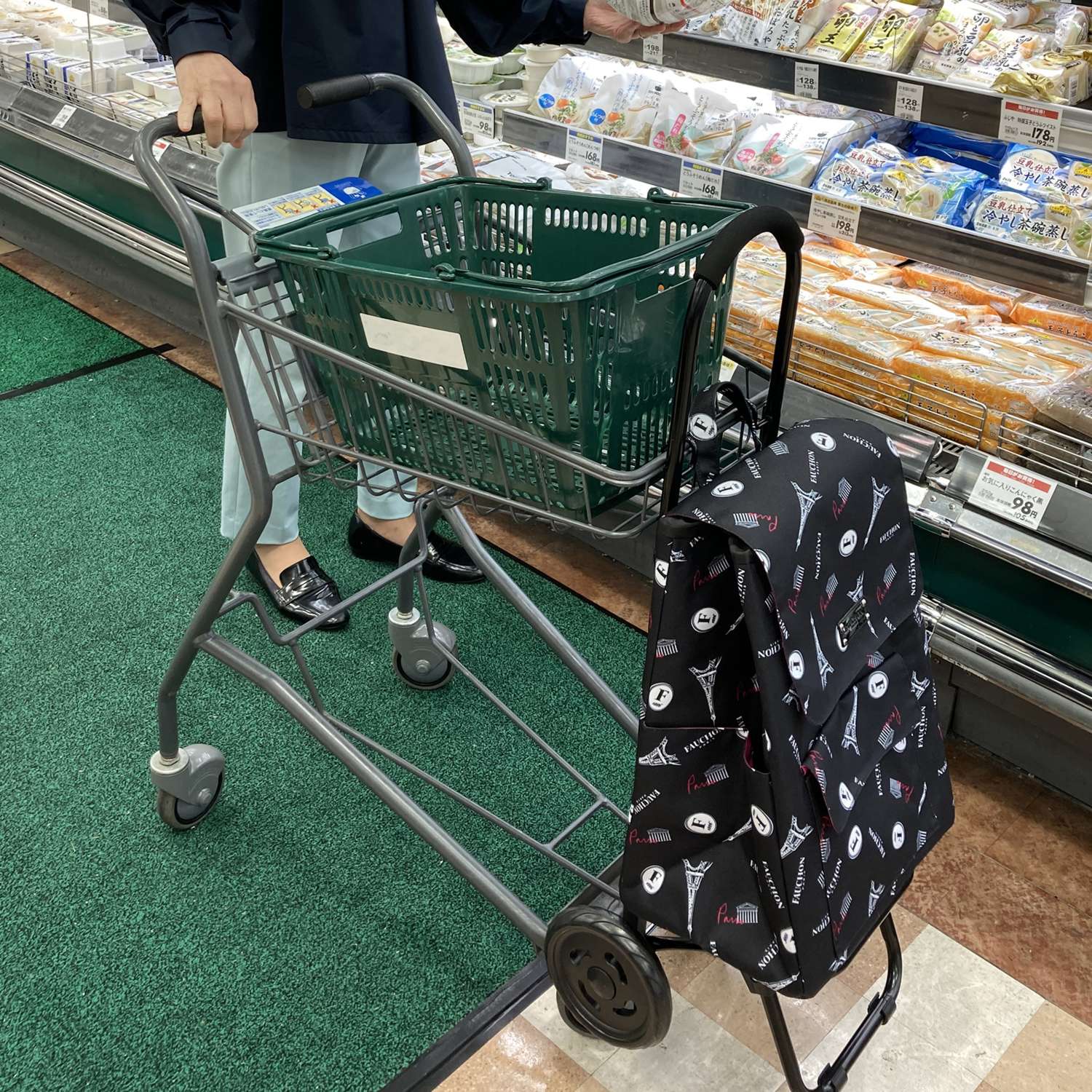 フォション プリント柄 保冷ショッピングカート