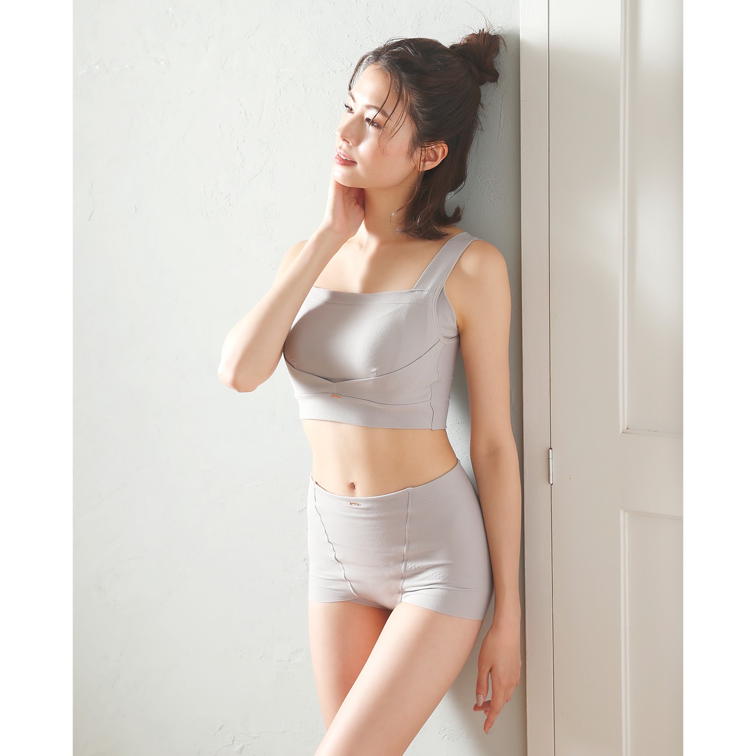 サラコレクション 綿混 消臭 フレックスムーブ ハーフトップ 