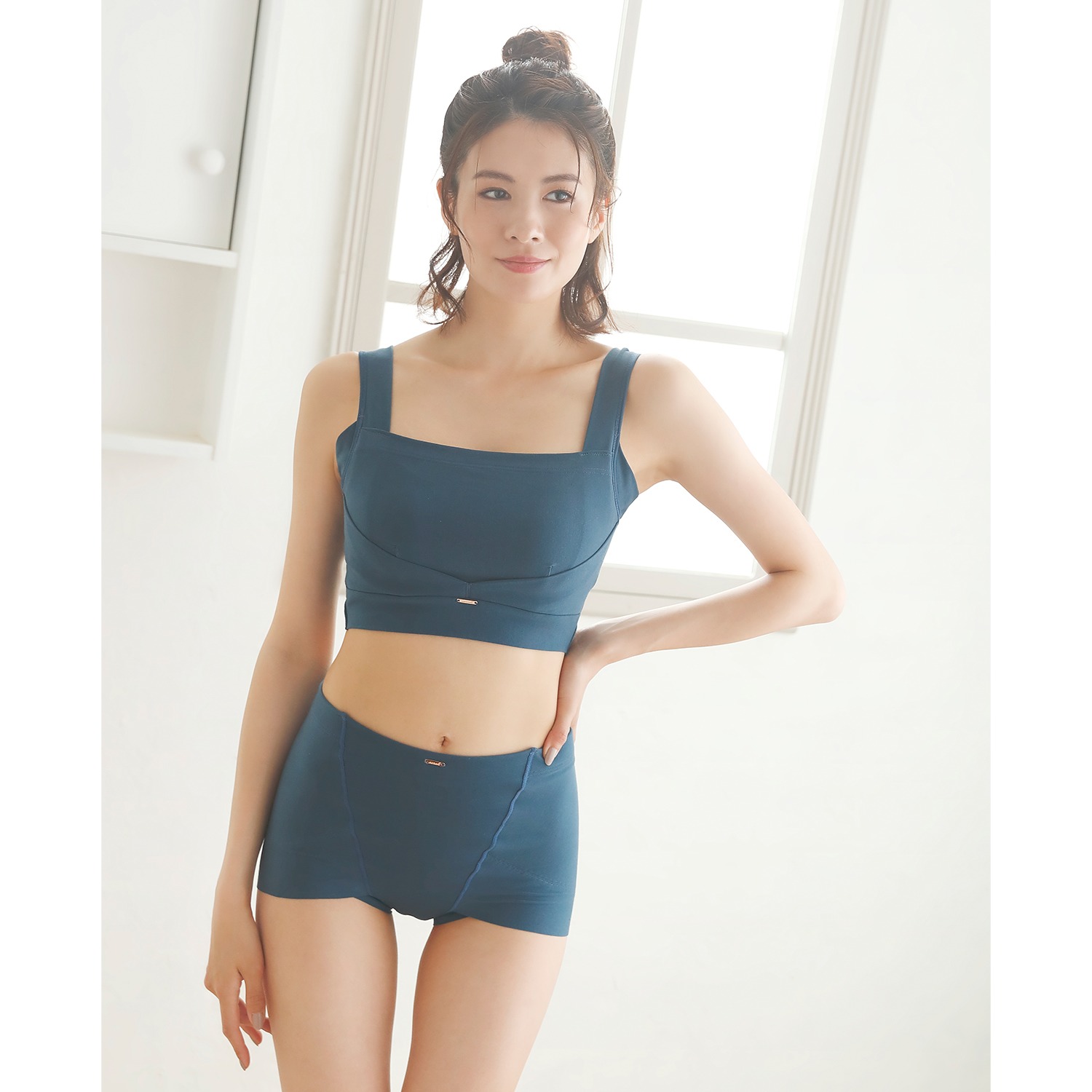 サラコレクション 綿混 消臭 フレックスムーブ ハーフトップ 