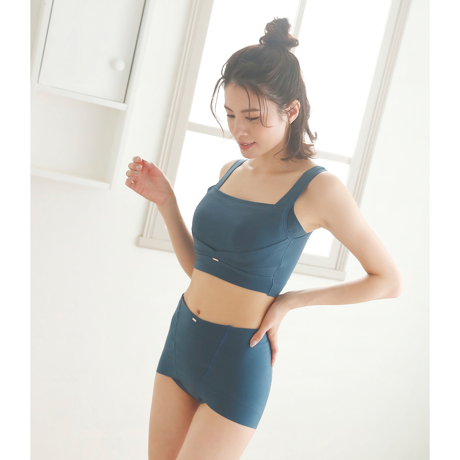 サラコレクション 綿混 消臭 フレックスムーブ ハーフトップ 