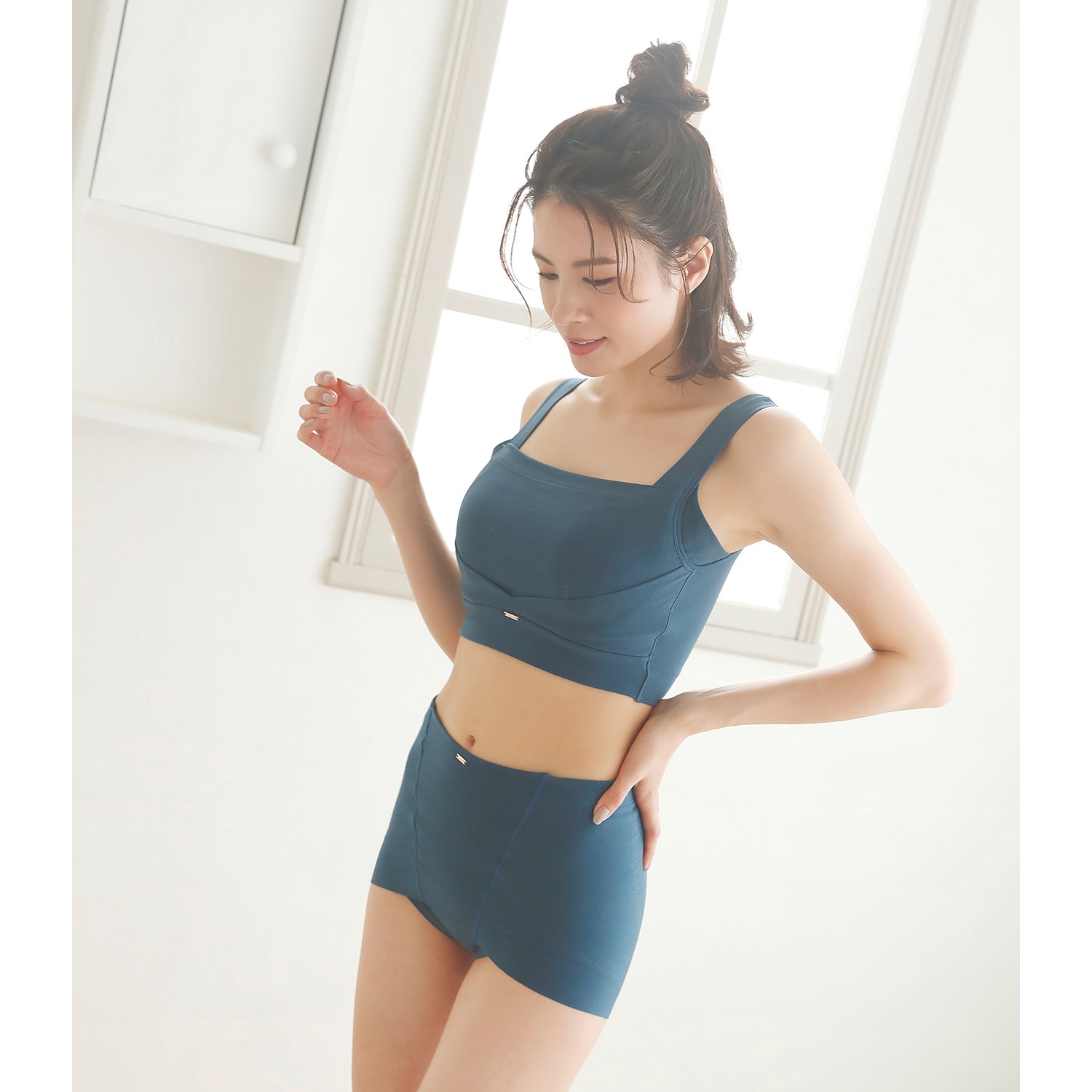 サラコレクション 綿混 消臭 フレックスムーブ ショーツガードル 同色２枚セット 