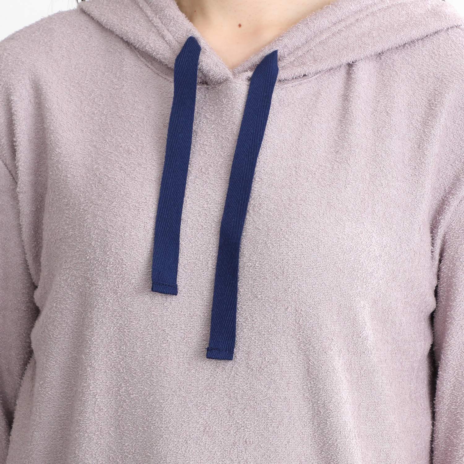 ソデス オールシーズン対応！ 両面ニットパイル フード付 長袖プルオーバー
