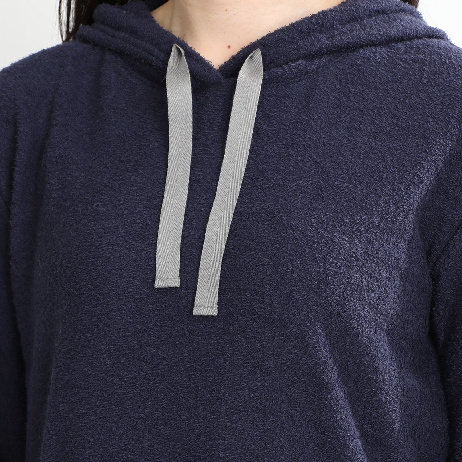 ソデス オールシーズン対応！ 両面ニットパイル フード付 長袖プルオーバー