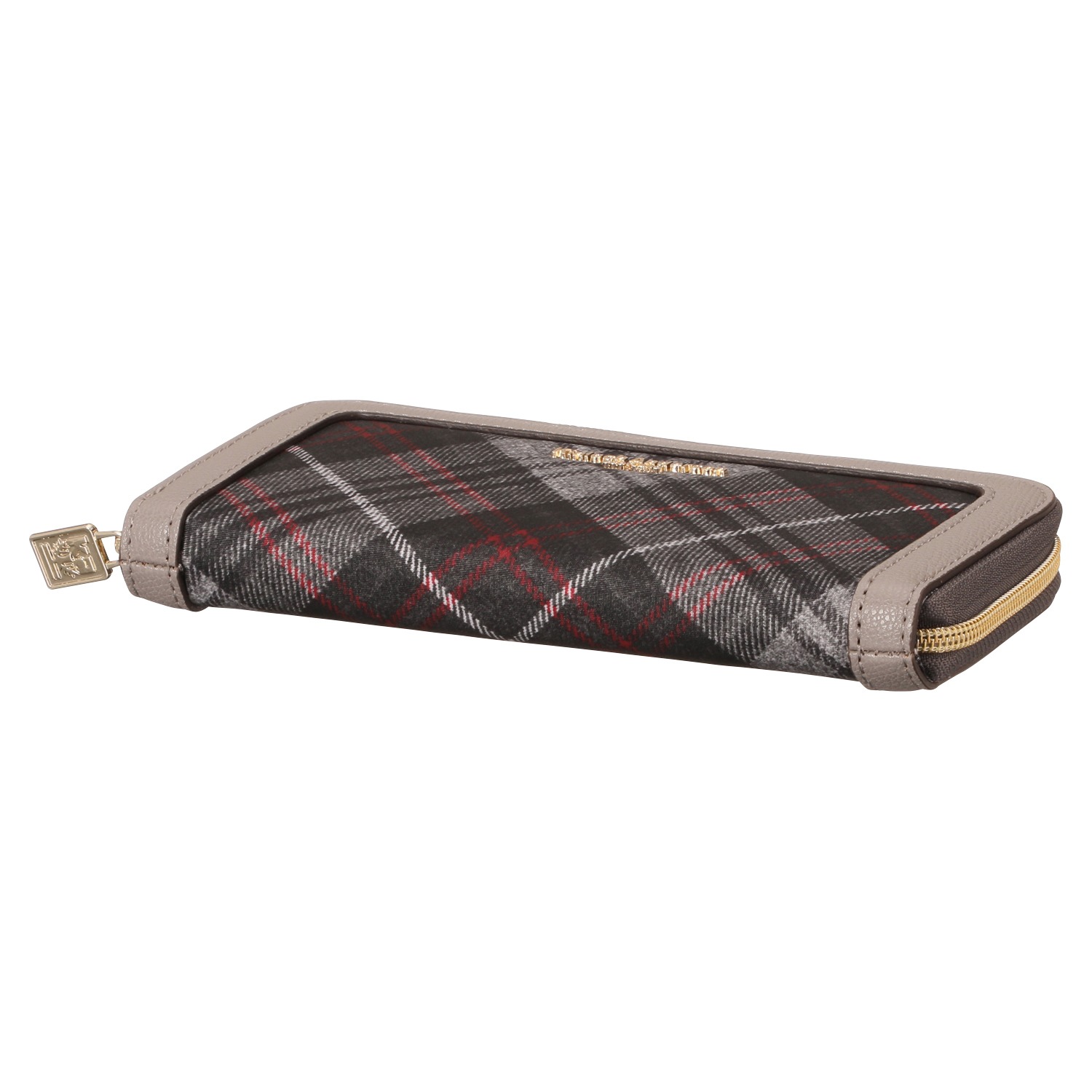 キンロックアンダーソン タータンチェック ラウンドファスナー ウォレット