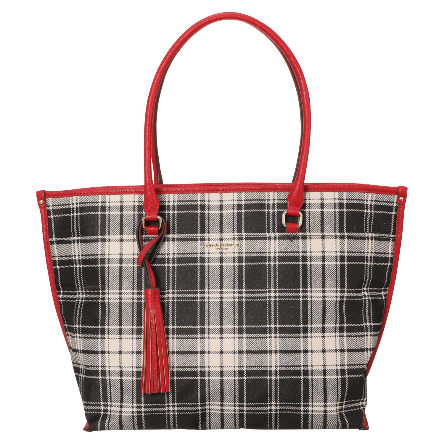キンロックアンダーソン タッセルチャーム付 タータンチェック トートバッグ