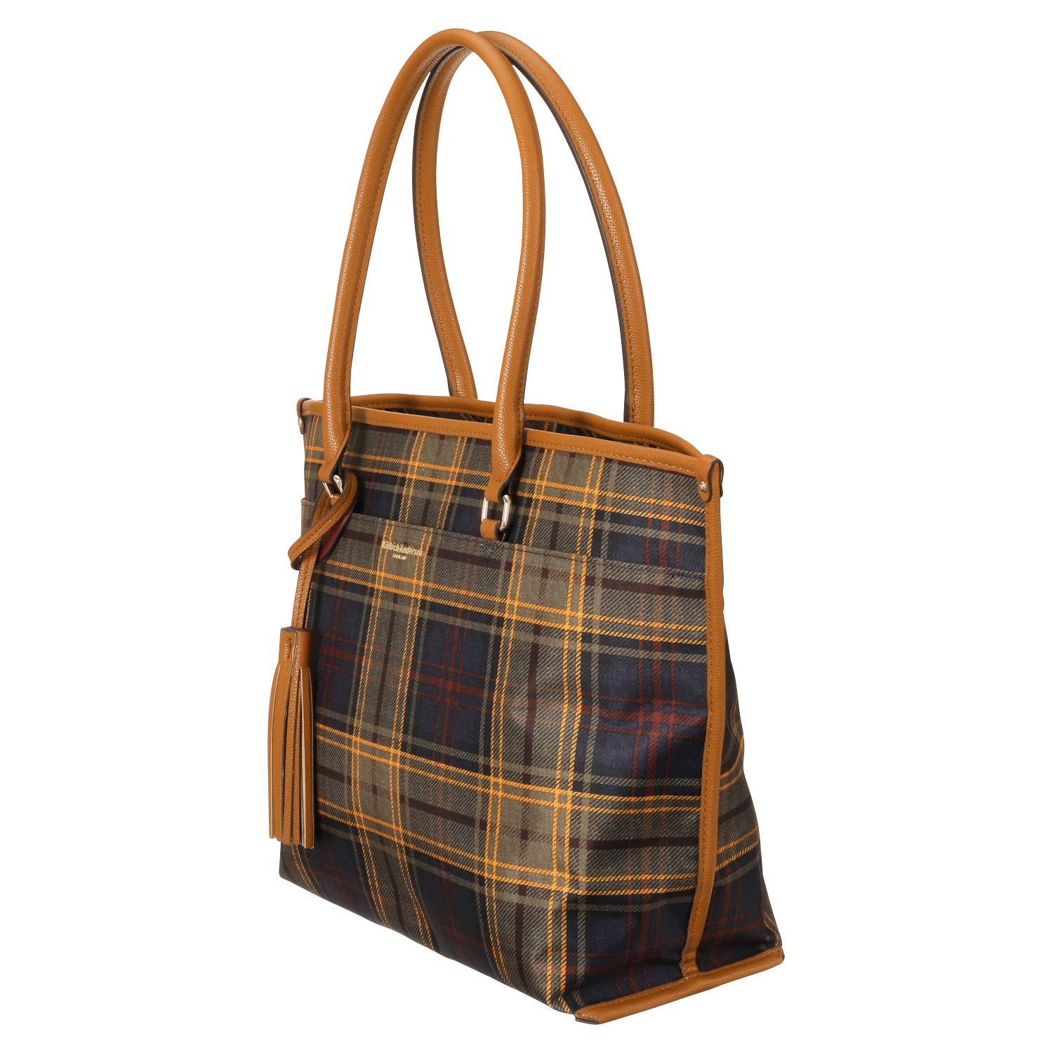 キンロックアンダーソン タッセルチャーム付 タータンチェック トートバッグ