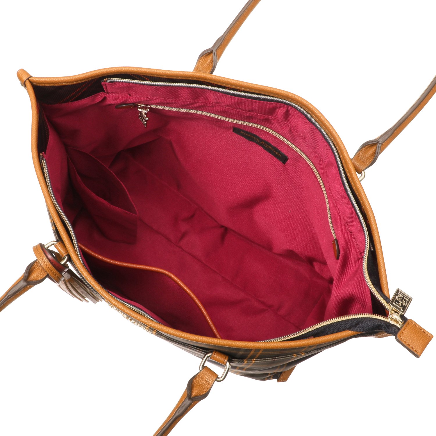 キンロックアンダーソン タッセルチャーム付 タータンチェック トートバッグ