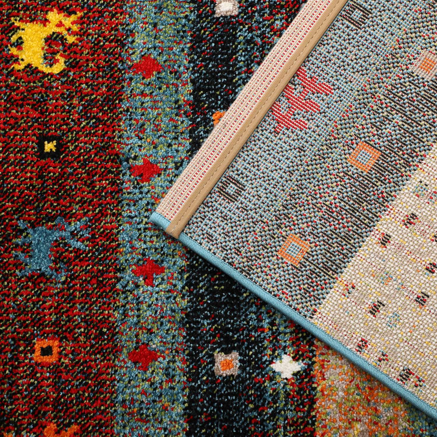 ＜８０×１４０ｃｍ＞トルコ製 ギャベ柄 ウィルトンカーペット 