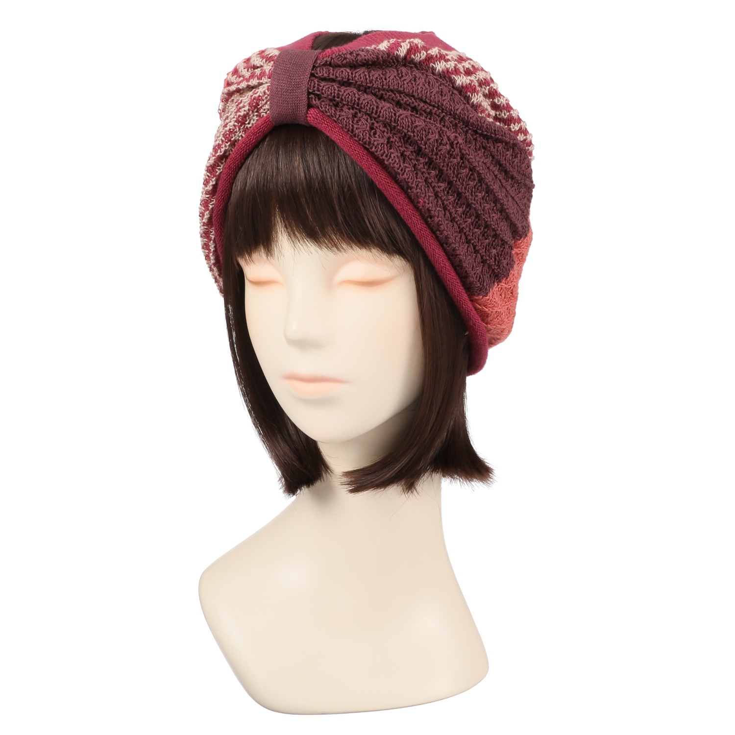 ベル・モード インターシャ編 ニットヘアバンド